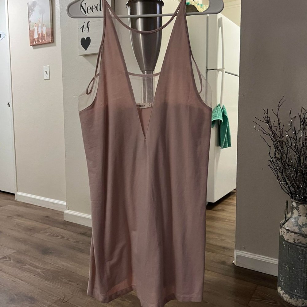 Light Pink Mesh Mini Dress